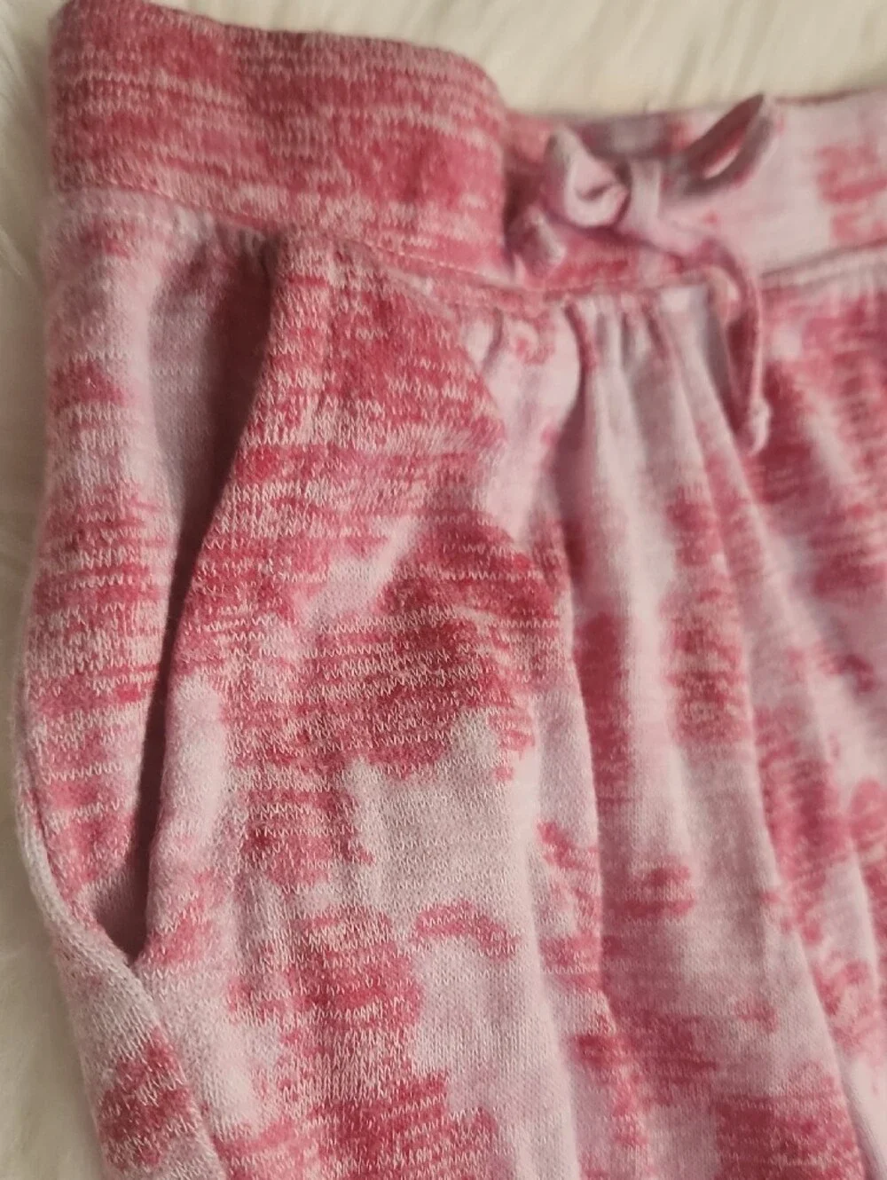 Pink Tie-Dye Heart Sequin Hooded Loungewear Set - Girls Size: 4-5